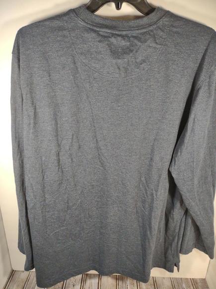 Cosi Concepts Regular Fit Men's XL LS Cotton T-shirt Flannel Accent Blue - Picture 4 of 4